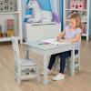 imageMelissa ampamp Doug Wooden Table ampamp ChairsGray Kids Furniture  GreyGrey