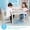 imageMelissa ampamp Doug Wooden Table ampamp ChairsGray Kids Furniture  GreyGrey