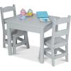 imageMelissa ampamp Doug Wooden Table ampamp ChairsGray Kids Furniture  GreyGrey