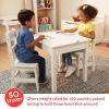 imageMelissa ampamp Doug Wooden Table ampamp ChairsGray Kids Furniture  GreyWhite