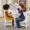 imageMelissa ampamp Doug Wooden Table ampamp ChairsGray Kids Furniture  GreyWhite
