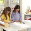 imageMelissa ampamp Doug Wooden Tabletop Paper Roll Dispenser With White Bond Paper 12 inches x 75 feet Drawing For Kids Art Craft Roll For KidsPaper Roll Dispenser