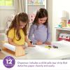 imageMelissa ampamp Doug Wooden Tabletop Paper Roll Dispenser With White Bond Paper 12 inches x 75 feet Drawing For Kids Art Craft Roll For KidsPaper Roll Dispenser