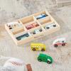 imageMelissa ampamp Doug Wooden Town Vehicles Set in Wooden Tray 9 pcs