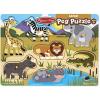 imageMelissa ampamp Doug World of Animals Wooden Peg Puzzles Set  Pets Farm and Safari