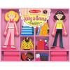 imageMelissa ampamp Doug Abby and Emma Magnetic Wooden DressUp Dolls Play Set 55 Pieces Magnetic Dolls Pretend Play ampamp Preschool Toys for Kids 3Abby  Emma