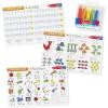 imageMelissa ampamp Doug Alphabet and Numbers Placemats Set of 3 DoubleSided Mats with 5 WipeOff Crayons