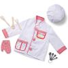 imageMelissa ampamp Doug Chef Role Play Costume DressUp Set 8Piece  Chefs Jacket Hat Name Tag  Pretend Chef Dress up Outift with Realistic Accessories Kids Dress Up for Toddlers ampamp Children Ages 3Standard Packaging