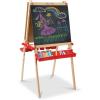imageMelissa ampamp Doug Deluxe Magnetic Standing Art Easel with Chalkboard DryErase Board and 39 Letter and Number Magnets  FSC Certified