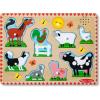 imageMelissa ampamp Doug Farm Animals Sound Puzzle  Wooden Peg Puzzle with Sound Effects 8 pcsFarm Animals