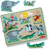 imageMelissa ampamp Doug Farm Animals Sound Puzzle  Wooden Peg Puzzle with Sound Effects 8 pcsZoo Animals