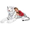 imageMelissa ampamp Doug Giant Siberian White Tiger  Lifelike Stuffed Animal Over 5 feet Long