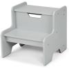 imageMelissa ampamp Doug Kids Furniture Wooden Step Stool  GrayGray