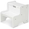 imageMelissa ampamp Doug Kids Furniture Wooden Step Stool  GrayWhite