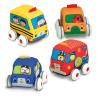 imageMelissa ampamp Doug Ks Kids PullBack Town Vehicle Set  Baby Toys Set with 4 Soft Toy Cars and Trucks Surface Washable with Removable Wheels Learning Toys for Babies and Toddlers