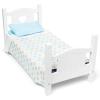 imageMelissa ampamp Doug Mine to Love Wooden Play Bed for Dolls Stuffed Animals  White 87H x 91W x 207L Assembled