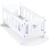 imageMelissa ampamp Doug Mine to Love Wooden Play Cradle for Dolls Stuffed Animals  White 102H x 188W x 207L Assembled