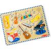 imageMelissa ampamp Doug Musical Instruments Sound Puzzle  Wooden Peg Puzzle with LightActivated Sound Effects 8 pcs Wooden Peg Baby Music Learning Toys for Toddlers and Preschoolers Ages 2