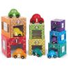 imageMelissa ampamp Doug Nesting and Sorting Garages and Cars with 7 Graduated Garages and 7 Stackable Wooden Cars  FSC Certified
