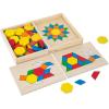 imageMelissa ampamp Doug Pattern Blocks and Boards with 120 MultiColored Wooden Shape Tiles 5 DoubleSided Puzzle Boards Tangram Puzzles Montessori Toys for Girls ampamp BoysStandard