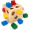imageMelissa ampamp Doug Shape Sorting Cube  Classic Wooden Toy With 12 ShapesShape Sorting Cube