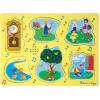 imageMelissa ampamp Doug SingAlong Nursery Rhymes Sound Puzzle Yellow  Wooden Peg Puzzle 8 pcs