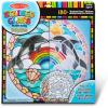 imageMelissa ampamp Doug Stained Glass Made Easy Craft Kit Dolphins  180 Stickers