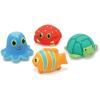 imageMelissa ampamp Doug Sunny Patch Seaside Sidekicks Squirters with 4 SqueezeandSquirt Animals  Water Toys for Kids