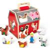 imageMelissa ampamp Doug TakeAlong Wooden Toy Barn 11Pc Portable Toddler Playset with Farm Animals ampamp PopUp Roof Preschool Learning Toys for Girls ampamp Boys 2TakeAlong SortingBarn Toy