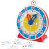 imageMelissa ampamp Doug Turn ampamp Tell Wooden Clock  Educational Toy with 12 Reversible Time CardsClock
