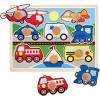 imageMelissa ampamp Doug Vehicle Jumbo Knob Puzzle Wooden Peg Puzzle for Toddlers Educational Toy for Shape Recognition and Fine Motor Skills Ages 1
