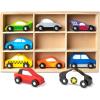 imageMelissa ampamp Doug Wooden Cars Vehicle Set in Wooden Tray