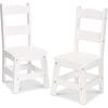 imageMelissa ampamp Doug Wooden Chairs Set of 2  White Furniture for PlayroomMulticolor