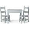 imageMelissa ampamp Doug Wooden Table ampamp ChairsGray Kids Furniture  GreyGrey