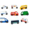 imageMelissa ampamp Doug Wooden Town Vehicles Set in Wooden Tray 9 pcs