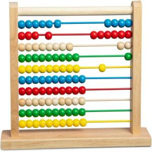 imageMelissa ampamp Doug Abacus  Classic Wooden Educational Counting Toy With 100 BeadsAbacus Classic Wooden Toy