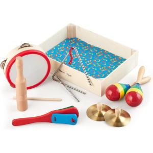 imageMelissa ampamp Doug BandinaBox Clap Clang Tap  10Piece Musical Instrument SetEnglish Only