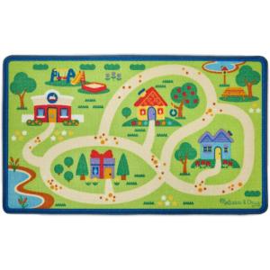 imageMelissa ampamp Doug Blues Clues ampamp You Blues Neighborhood Activity Rug 44 Inches x 26 Inches Rug 9 Wooden Play Pieces