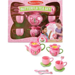 imageMelissa ampamp Doug Butterfly Tea Set 15 pcs  Play Food Accessories