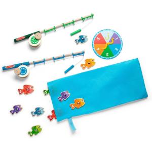 imageMelissa ampamp Doug Catch ampamp Count Wooden Fishing Game With 2 Magnetic RodsFrustrationFree Packaging