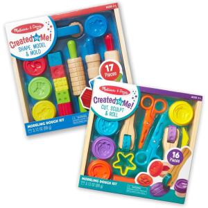 imageMelissa ampamp Doug Clay Play Activity Set  with Sculpting Tools and 8 Tubs of Modeling Dough