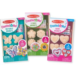 imageMelissa ampamp Doug Created By Me Paint ampamp Decorate Your Own Wooden Magnets Craft Kit  Butterflies Hearts Flowers  Kids Craft Kits Great Activity For Rainy Days And Party Favors Ages 4Kit