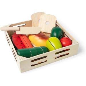 imageMelissa ampamp Doug Cutting Food  Play Food Set With 25 HandPainted Wooden Pieces Knife and Cutting BoardRetail Version
