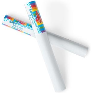 imageMelissa ampamp Doug Deluxe Easel Paper Roll Replacement 18 inches x 75 feet  2Pack White