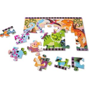 imageMelissa ampamp Doug Dinosaur Dawn Jumbo Floor Puzzle 24 Pieces 2 x 3 Feet Jigsaw Puzzle for Preschoolers and Kids Ages 3  FSC CertifiedDinosaur Dawn