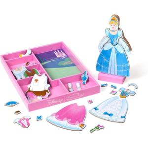 imageMelissa ampamp Doug Disney Ariel Magnetic Wooden DressUp Doll Pretend Play Set 35 Pieces Magnetic Dolls Pretend Play ampamp Preschool Toys for Kids Ages 3Cinderella