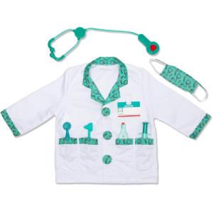 imageMelissa ampamp Doug Doctor Costume DressUp Set for Kids 8Piece  Pretend Play Outfit with Stethoscope Coat ampamp Accessories  Role Play Toys for Boys ampamp Girls Ages 3Frustrationfree Packaging