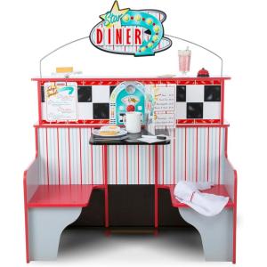imageMelissa ampamp Doug DoubleSided Wooden Star Diner Restaurant Play Space