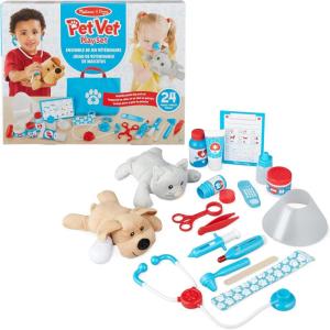 imageMelissa ampamp Doug Examine and Treat Pet Vet Play Set 24Piece Animal Doctor Playset with Dog ampamp Cat Plushies Pet Doctor Kit ampamp Accessories Preschool Toys for Girls ampamp Boys Ages 3