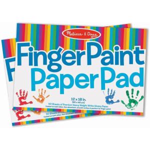 imageMelissa ampamp Doug Finger Paint Paper Pad 12 x 18 inches  50 Sheets 2Pack  FSC Certified